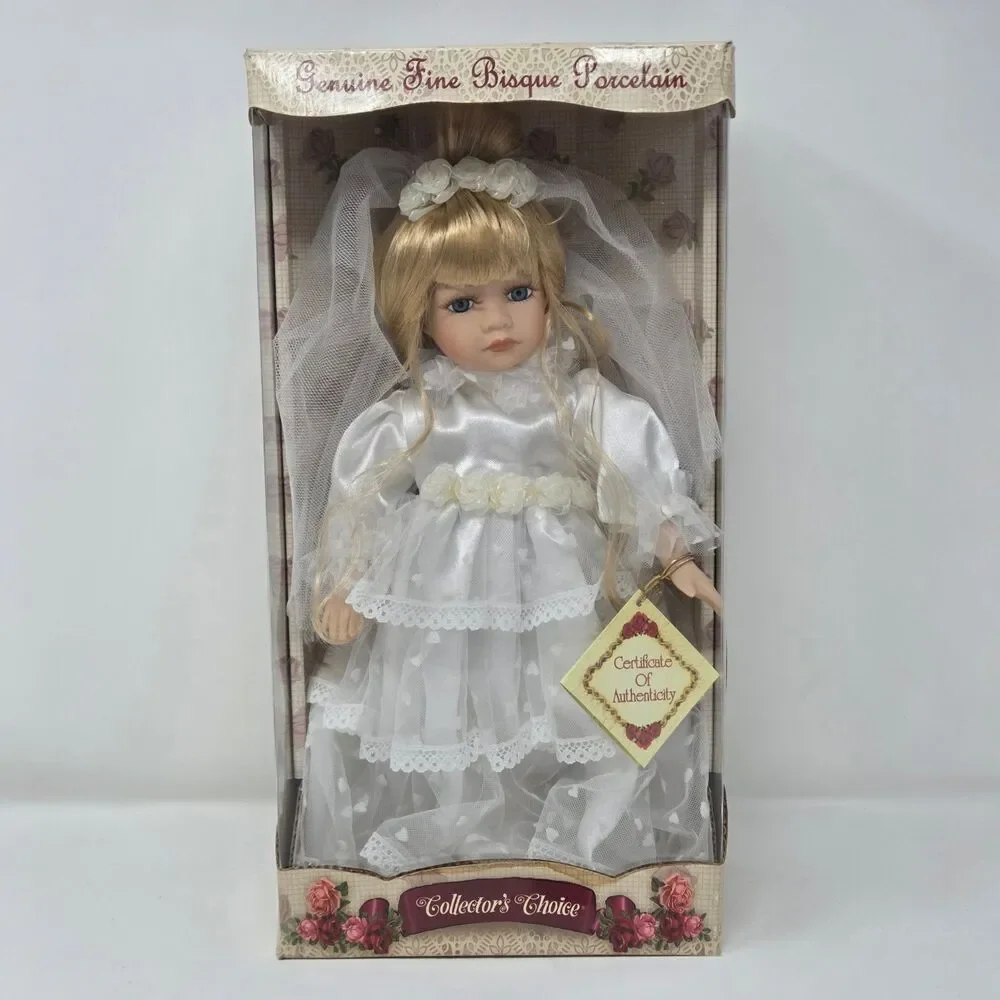 Collector's Choice Fine Bisque Porcelain Bride Doll NIB COA Limited Edition